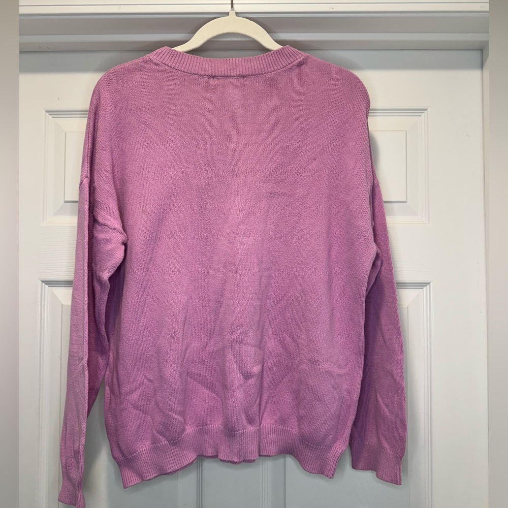 Pink Flower Sweater - Picture 2 of 4